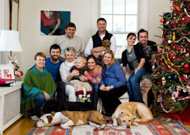 Dana with family, Christmas 2008